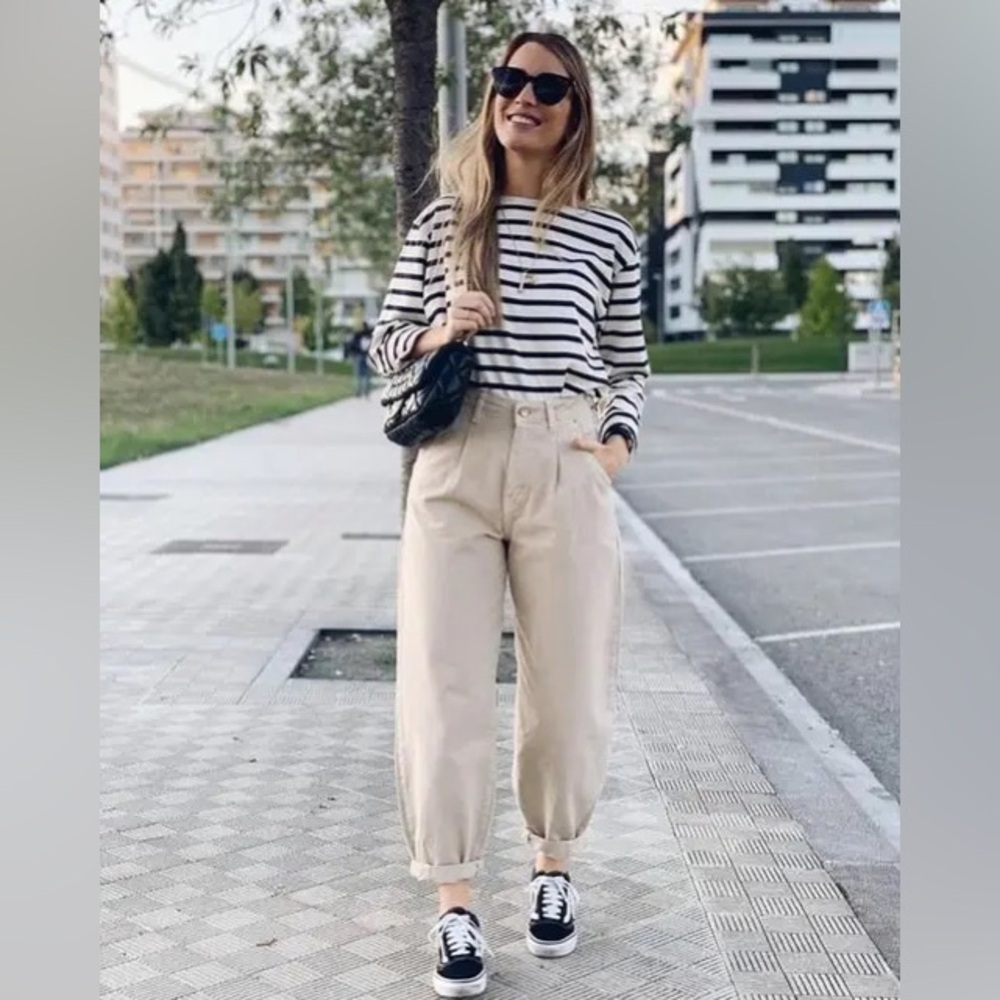 Black paperbag jeans pleated - Picture 5 of 9